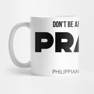 Bible Scripture Philippians 4:6-7 Quote Black Mug